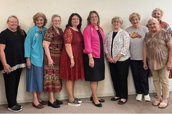 Attendees of the most recent Martin’s Hundred Chapter of the Colonial Dames included Carrie Woolverton, Pat Thibodeau, Karen Hall, Tammy Mouliere, Sherrie Archer, K. Jenschke, Lana Filgo, Becky Rosson and Sandra Conley. Courtesy photo