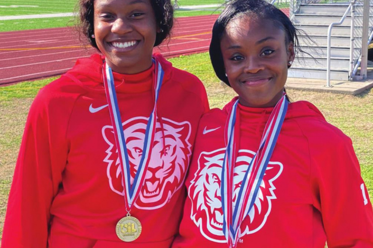 Che’Merian Richmond and Ja’Naria Jackson will represent Terrell athletic program at the Class 4A State Track and Field Meet. Courtesy photo
