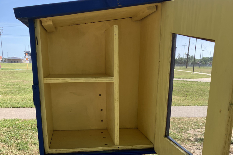 The Terrell Lions Club needs children’s books for the five lending libraries in Terrell parks. Their shelves are empty. Those that would like to donate books, please call Beth Hood at (214) 3843763 for pick-up or delivery. Photo courtesy of Beth Hood